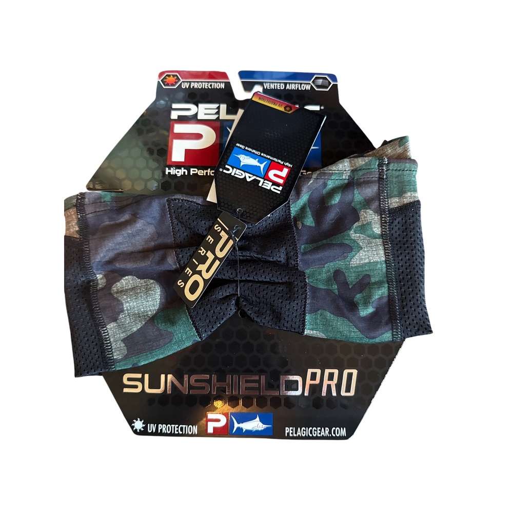 Pelagic Sunshield Pro Camo Neck Gaiter Face‎ Mask UV Protection Vented